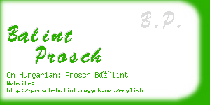 balint prosch business card